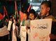اطفال فلسطينيون يعتصمون فى غزة للمطالبة بانهاء الانقسام الفلسطينى
