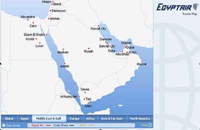 مصر للطيران تحذف الكيان الصهيونى من خرائطها