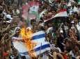 متظاهرون مصريون يحرقون العلم الاسرائيلي في القاهرة