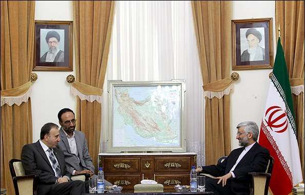 Saeed Jalili, Head of Iran’s National Security Council met with Mohammad Jihad al-Laham, Syrian Parliament speaker on July 3, 2012.