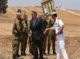 وزير الدفاع الأميركي ليون بانيتا ووزير الحرب الصهيوني إيهودا باراك يتفقدان القبة الحديدية في عسقلان