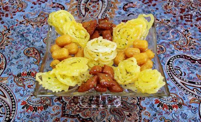 Zoolbiya and Bamiyeh, special sweets made for holy month of Ramadan iftar fast-breaking in Iran and Afghanistan