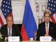 US Secretary of State John Kerry (R) and Russian Foreign Minister Sergei Lavrov (L)