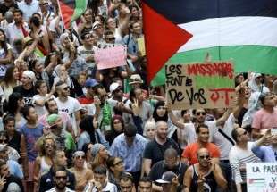 French protesters condemn Israeli carnage in Gaza