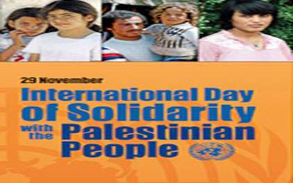 People mark Intl. day of solidarity with Palestinians worldwide