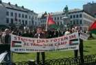 تظاهرات همبستگی با اسرای فلسطینی در بروکسل