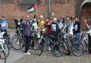 بروكسل تشهد مسيرة بالدراجات للتعريف بالقضية الفلسطينية