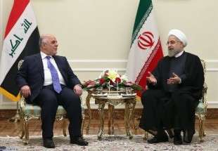 روحاني يستقبل العبادي : ايران ستواصل دعمها الكامل للعراق في حربه ضد ارهاب داعش
