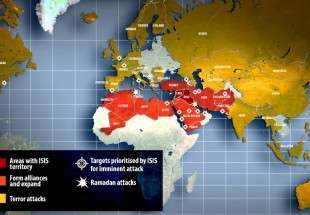 داعش نقشه تصرف کشورها را منتشر کرد