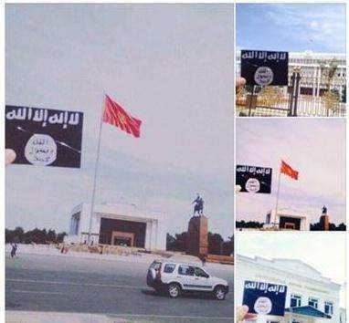 وحشت مردم قرقیزستان از نصب پرچم داعش در بیشکک