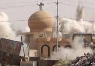 داعش يفجر مسجد ابوبكر وسط الموصل