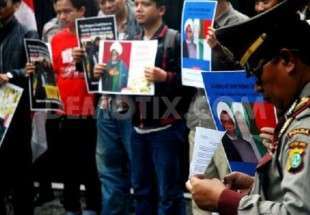 تجمع مسلمانان اندونزی در اعتراض به کشتار شیعیان نیجریه