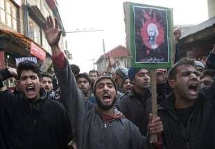 اعتراض گسترده مسلمانان کشمیر به اعدام شیخ نمر