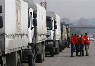ورود کامیون‌های حامل کمکهای بشردوستانه به سه شهر سوریه