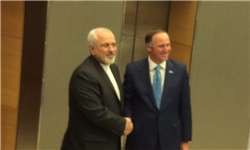 دیدار ظریف با نخست وزیر نیوزیلند