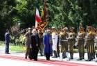 استقبال رسمی روحانی از رییس جمهوری کرواسی