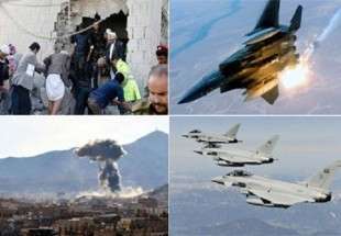 ادامه حملات زمینی و هوایی عربستان و پاسخ یمنی ها