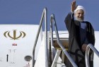 Iran President in Baku for trilateral summit