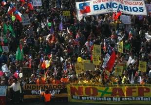 Chileans revolt against US pension model