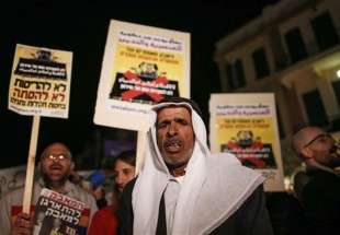 Palestinians protest against Israeli demolition of homes