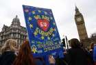 تظاهرات در انگلیس در اعتراض به خروج رسمی کشور از اتحادیه اروپا