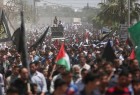 مسيرات لحماس بغزة ترفض الحصار الاسرائيلي وتهاجم رئيس السلطةالفلسطينية