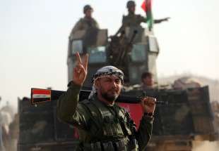 Les Hachd al-Chaabi, forces paramilitaires irakiennes libèrent une ville des mains de Daech