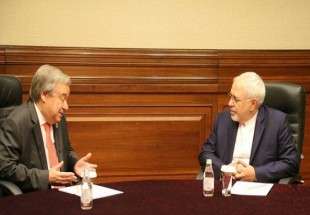 ظریف با دبیر کل سازمان ملل دیدار کرد