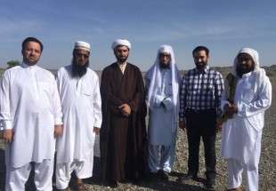 حضور دبیر اتحادیه جهانی جوانان مسلمان تقریبی در جمع نمازگزاران اهل تسنن جنوب کرمان