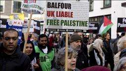 Britons protest against Balfour Declaration, creation of Israel