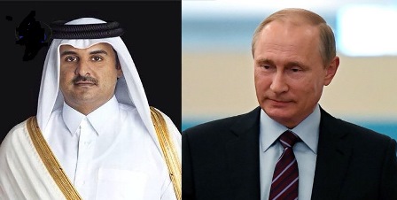 بوتين يبحث مع أمير قطر قضايا الشرق الاوسط الراهنة