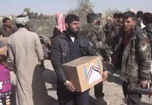 إيران أول من يقدم اغاثة لسكان مدينة البوكمال السورية