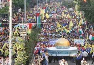 تظاهرة جماهيرية ضخمة في الضاحية تضامناً مع القدس