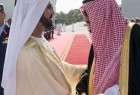 King of Saudi Arabia Salman bin Abdulaziz (R) is bidden farewell by Vice President of the UAE Mohammed bin Rashid Al Maktoum (L) at Dubai International Airport in Dubai on 5 December 2016