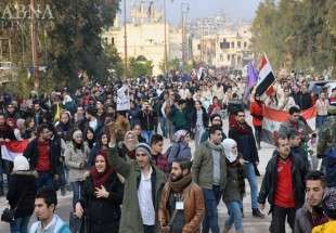 جشن سالروز آزادسازی حلب سوریه