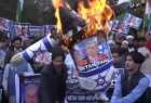 پرچم رژیم‌ صهیونیستی در هند به آتش کشیده شد