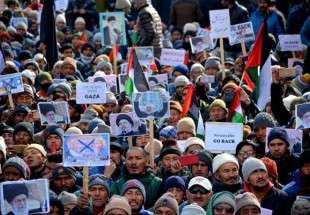 راهپیمایی ضد اسرائیلی مسلمانان کارگل هند