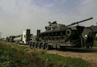 ارسال تجهیزات سنگین ارتش ترکیه به مناطق مرزی با سوریه