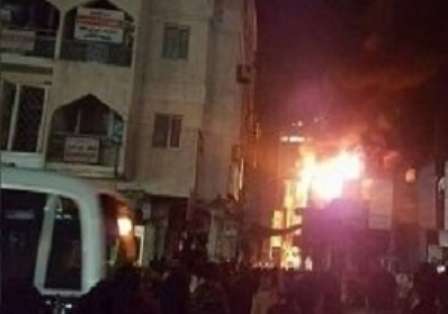 وفاة3 واصابة 130 زائر ايراني اثر حريق في فندق بالنجف الاشرف
