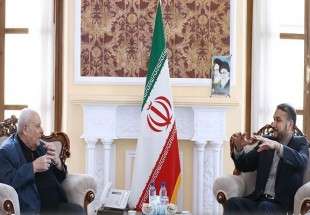 عبداللهيان يلتقي بالسفير الفلسطيني في طهران