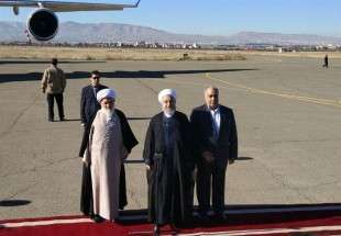 الرئيس روحاني في كرمانشاه لتفقد المناطق المنكوبة بالزلزال