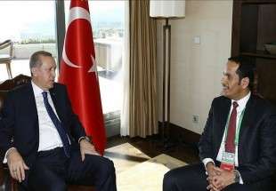 دیدار وزیر خارجه قطر با اردوغان در آنکارا