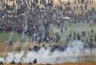 الاحتلال الاسرائيلي يواجه الفلسطينيين بالذخيرة الحية.10 شهداء و1000جريحاً