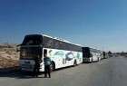 ورود ۲۴ اتوبوس دیگر به شهر دوما جهت انتقال عناصر تروریست به جرابلس