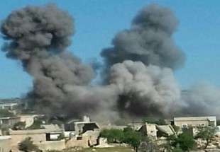 بمباران هوایی مواضع القاعده در استان ادلب