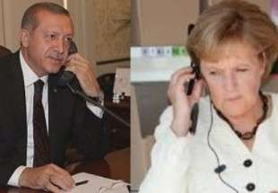 ​تماس تلفنی اردوغان و مرکل درباره راهکار سیاسی بحران سوریه