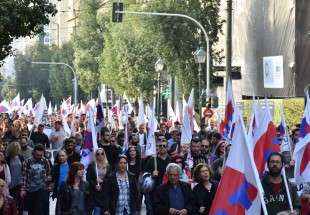 شام پر جارحیت کے خلاف یورپ میں احتجاجی مظاہروں کا سلسلہ جاری