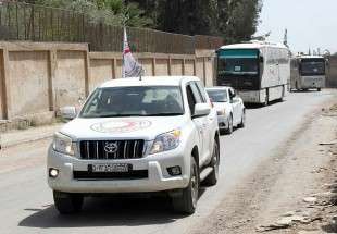 خروج بخش دیگری از تروریست‌های جیش الاسلام از "الضمیر" در جنوب دمشق