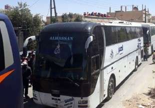 خروج تعداد زیادی از عناصر تروریست از جنوب دمشق