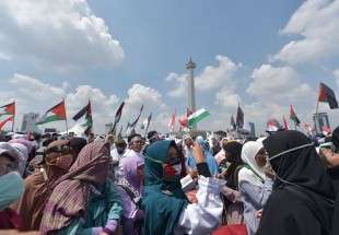 آلاف الإندونيسيين يحتشدون وسط جاكرتا دعما للفلسطينيين